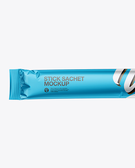 Metallic Stick Sachet Mockup PSD #2