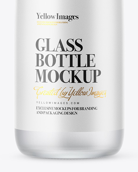 Download Frosted Glass Water Bottle Mockup In Bottle Mockups On Yellow Images Object Mockups PSD Mockup Templates