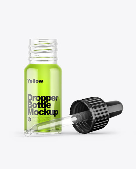 Download Opened Clear Dropper Bottle Mockup Designs Zone PSD Mockup Templates