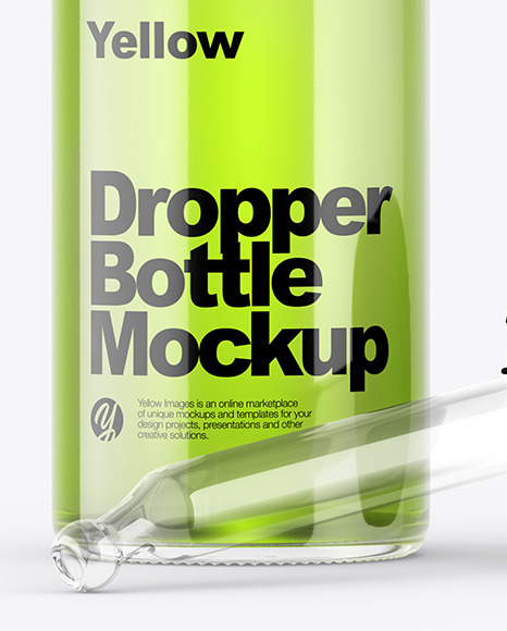 Download Opened Glass Dropper Bottle Psd Mockup Yellowimages