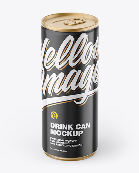 Metallic Drink Can w  Glossy Finish Mockup PSD #4