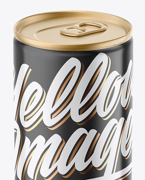 Metallic Drink Can w  Glossy Finish Mockup PSD #7