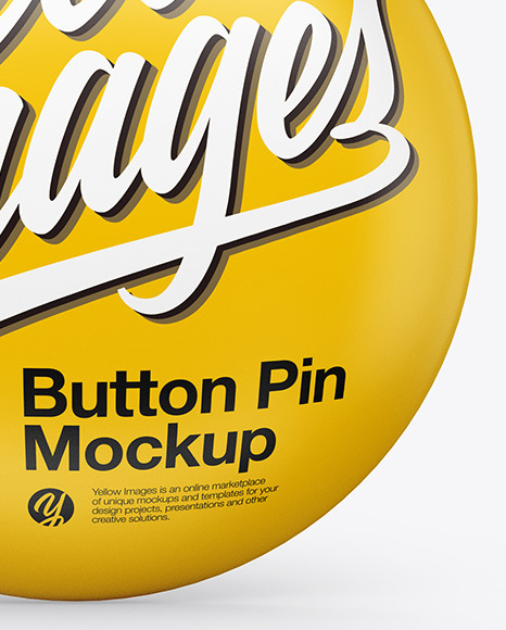 Two Circle Button Pins Mockup PSD #6