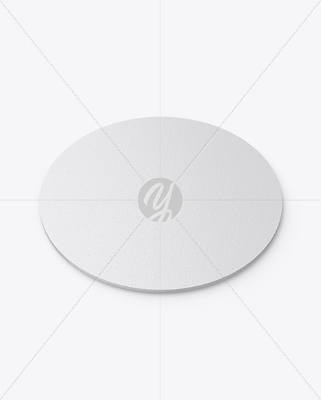 Paper Beverage Coaster Mockup PSD #1