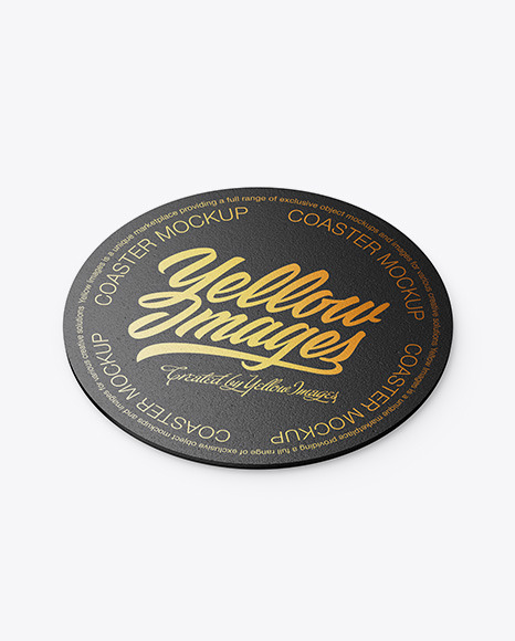 Paper Beverage Coaster Mockup PSD #4