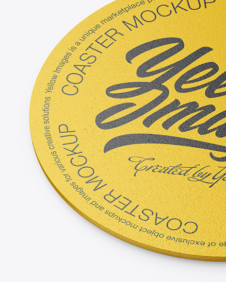 Paper Beverage Coaster Mockup PSD #7