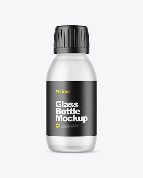 Frosted Glass Bottle Mockup PSD #2