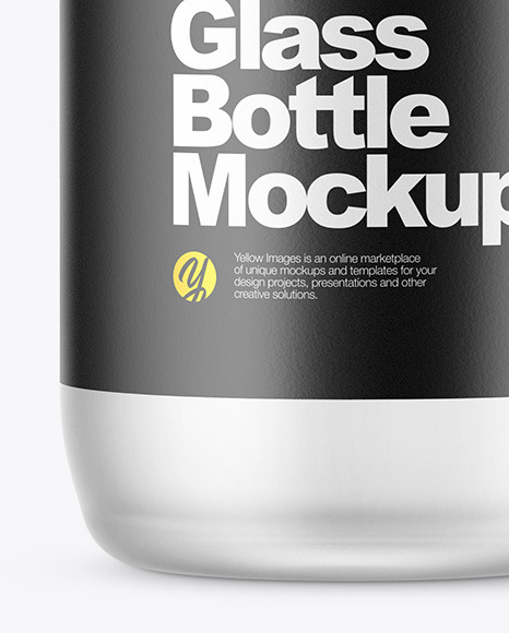 Frosted Glass Bottle Mockup PSD #4