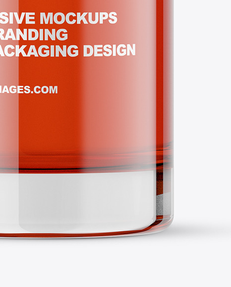 Glass with Red Drink Mockup PSD #4