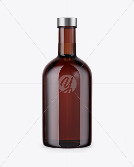 Amber Glass Bottle Mockup In Bottle Mockups On Yellow Images Object Mockups