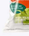 Plastic Bag With Celery Mockup