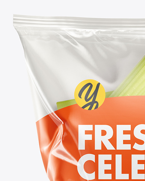 Download Plastic Bag With Celery Mockup In Bag Sack Mockups On Yellow Images Object Mockups Yellowimages Mockups