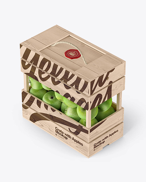 Download Wooden Crate With Apples Mockup Half Side View In Packaging Mockups On Yellow Images Object Mockups Yellowimages Mockups