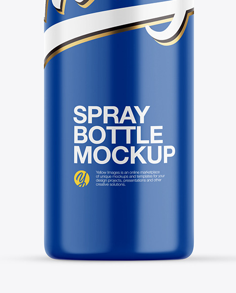 Glossy Spray Bottle Mockup PSD #1