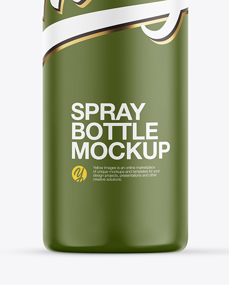 Matte Spray Bottle Mockup PSD #1