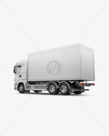 Download Truck Mockup Back Half Side View In Vehicle Mockups On Yellow Images Object Mockups PSD Mockup Templates