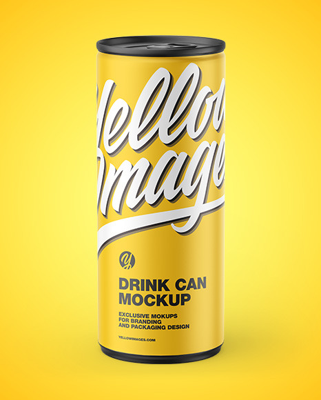 Matte Drink Can Mockup PSD #2