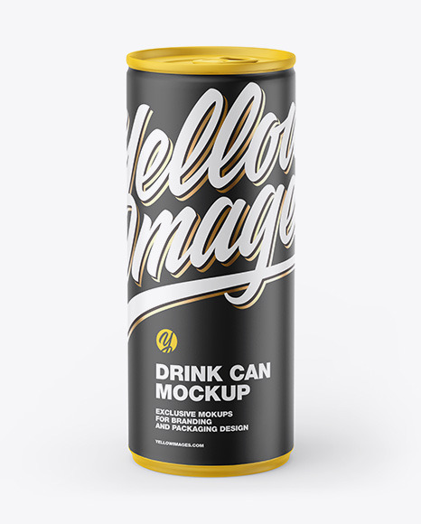 Matte Drink Can Mockup PSD #1