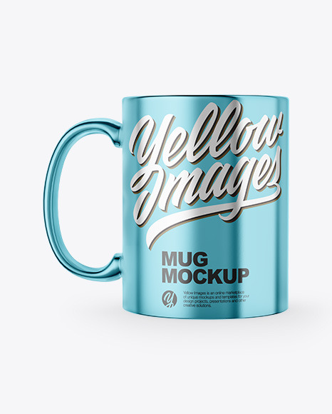 Download Metal Mug Mockup In Cup Bowl Mockups On Yellow Images Object Mockups PSD Mockup Templates