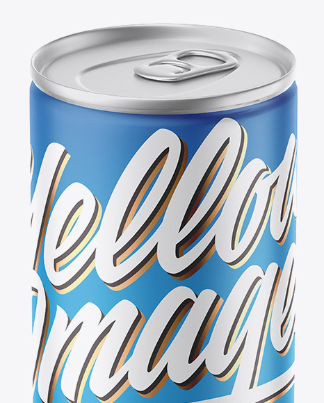 Metallic Drink Can w  Matte Finish Mockup PSD #6