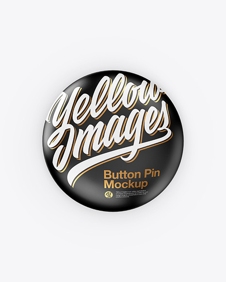 Circle Button Pin Mockup   Front   Back Views PSD #2