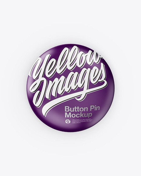 Circle Button Pin Mockup   Front   Back Views PSD #1