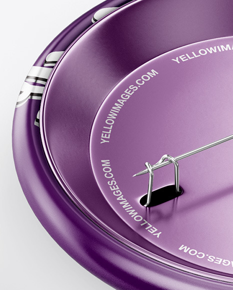 Two Circle Button Pins Mockup PSD #5