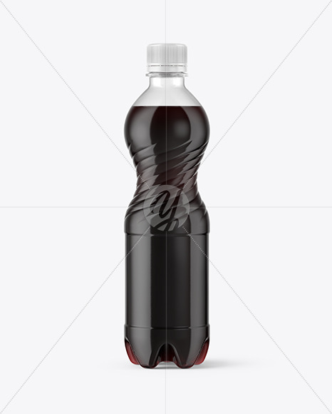 Download Clear Pet Bottle With Cola Psd Mockup Yellowimages