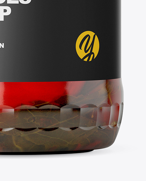 Clear Glass Jar with Tomatoes Mockup PSD #6