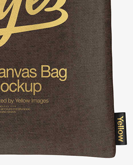 Download Canvas Bag Mockup In Bag Sack Mockups On Yellow Images Object Mockups PSD Mockup Templates