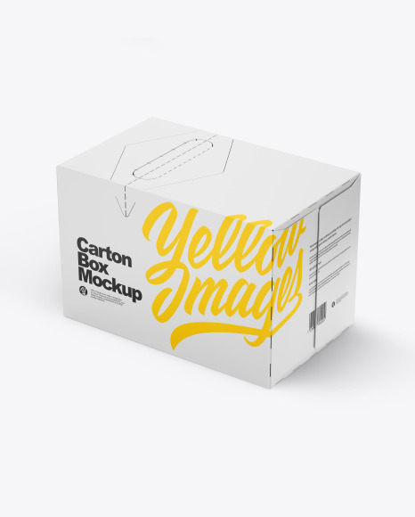 Download Carton Box Mockup In Box Mockups On Yellow Images Object Mockups PSD Mockup Templates