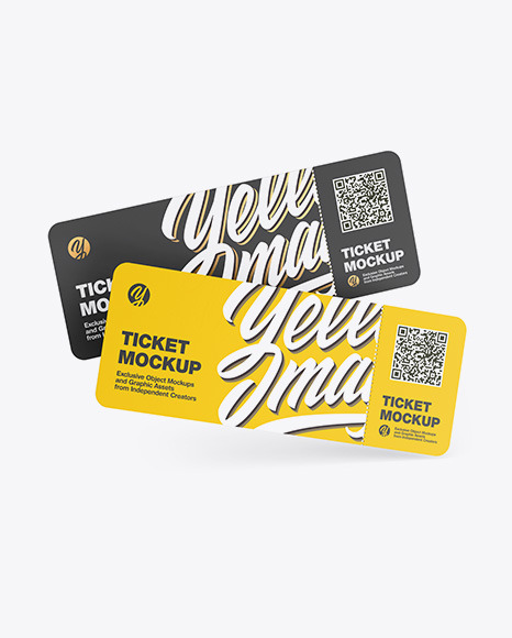 Two Tickets Mockup PSD #2