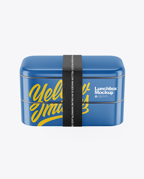 Download Glossy Lunch Box Mockup In Box Mockups On Yellow Images Object Mockups PSD Mockup Templates