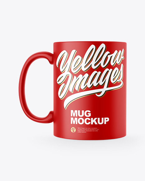 Download Matte Mug Mockup In Cup Bowl Mockups On Yellow Images Object Mockups PSD Mockup Templates