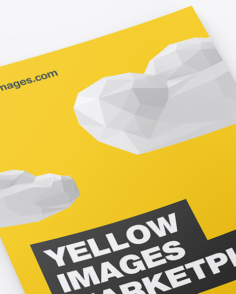 A4 Paper Mockup In Stationery Mockups On Yellow Images Object Mockups