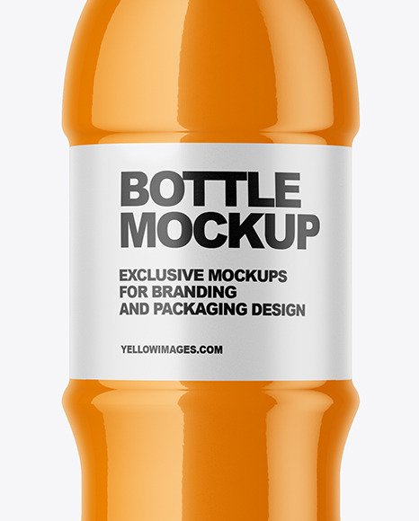 Download Glossy Pet Bottle Mockup In Bottle Mockups On Yellow Images Object Mockups PSD Mockup Templates