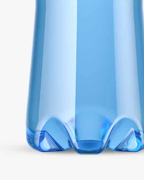 Blue PET Bottle Mockup PSD #6