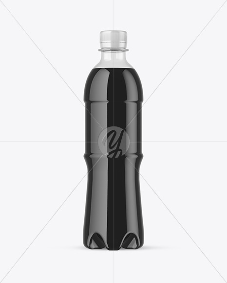 Pet Bottle With Black Water Mockup In Bottle Mockups On Yellow Images Object Mockups