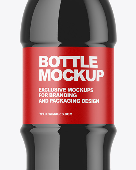 Download Pet Bottle With Black Water Mockup In Bottle Mockups On Yellow Images Object Mockups Yellowimages Mockups