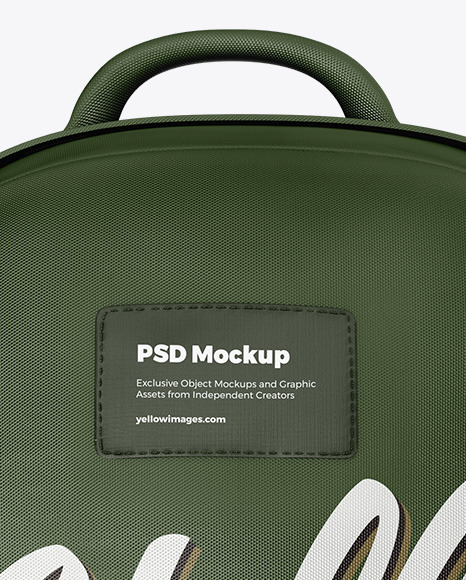 Backpack Mockup Front View In Apparel Mockups On Yellow Images Object Mockups