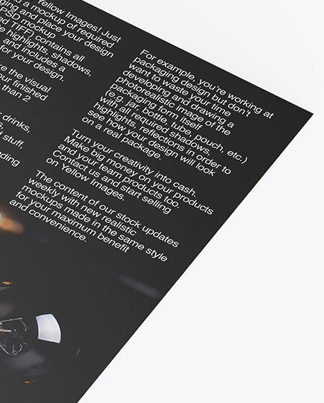 Brochure Mockup   Back Side View PSD #1