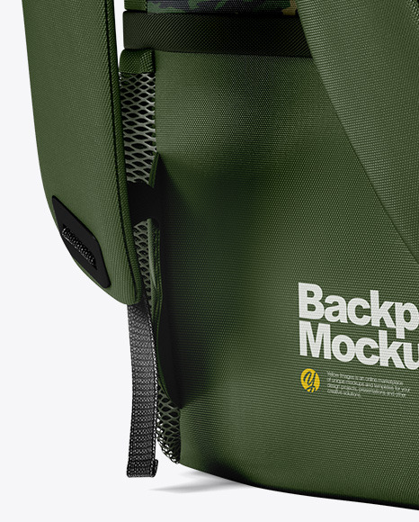 Backpack Mockup Back Half Side View In Apparel Mockups On Yellow Images Object Mockups