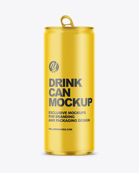 Download 250ml Matte Aluminium Drink Can Mockup In Can Mockups On Yellow Images Object Mockups PSD Mockup Templates