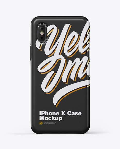 Download Iphone X Glossy Case Mockup In Device Mockups On Yellow Images Object Mockups Yellowimages Mockups