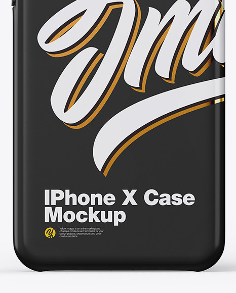 Download Iphone X Glossy Case Mockup In Device Mockups On Yellow Images Object Mockups PSD Mockup Templates