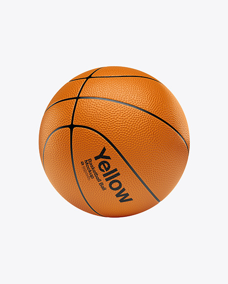 Basketball Ball Mockup In Object Mockups On Yellow Images Object Mockups