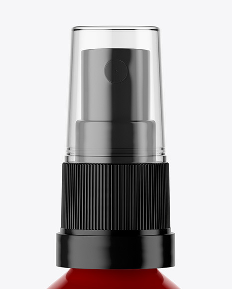 Glossy Spray Bottle Mockup PSD #2