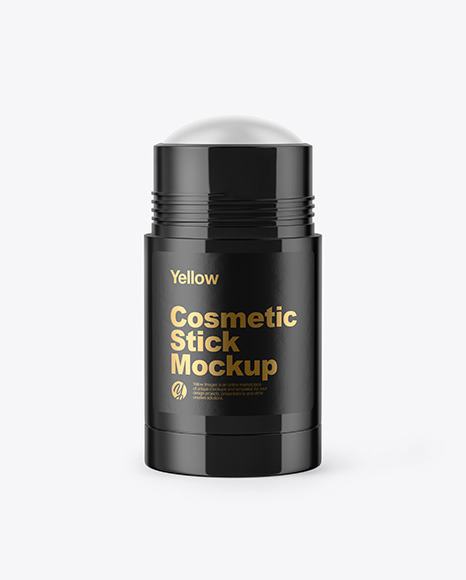 Download Glossy Deodorant Mockup In Bottle Mockups On Yellow Images Object Mockups PSD Mockup Templates