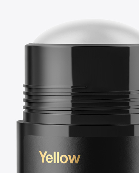 Download Glossy Deodorant Mockup In Bottle Mockups On Yellow Images Object Mockups PSD Mockup Templates