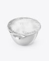 Matte Plastic Cup with Foil Lid Mockup